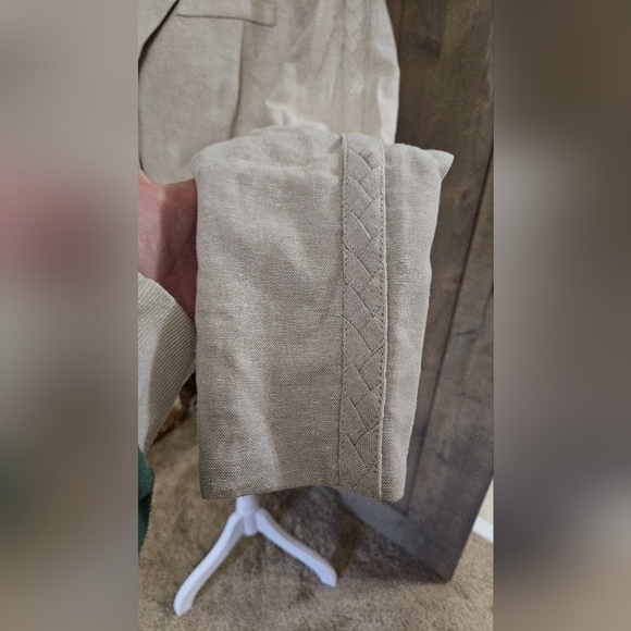 JASON WU Cropped Linen Blend Single Button Braided Detail Blazer/top. Size Small - Picture 11 of 16